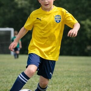Puma Yellow Soccer Jersey RAD FC Number 10 Youth M Blokecore Athletic Blokecore